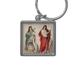 Paris and Versailles Glaring at Each Other, 1871 Key Chains