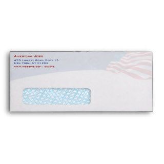 American Flag Envelope #10 Window