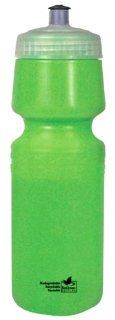BioGreen Biodegradable BPA Free Sport Bottle with Wide Mouth DuoFlow Lid (26 Ounce, Transparent Green, Plain)  Sports Water Bottles  Sports & Outdoors