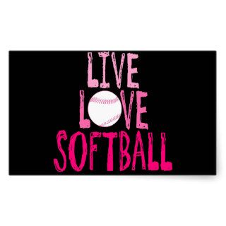 Live, Love, Softball Sticker
