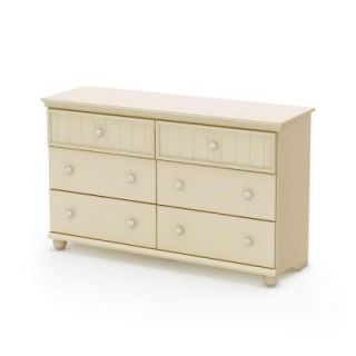 South Shore Furniture Hopedale 6 Drawer Dresser in Ivory 3711027