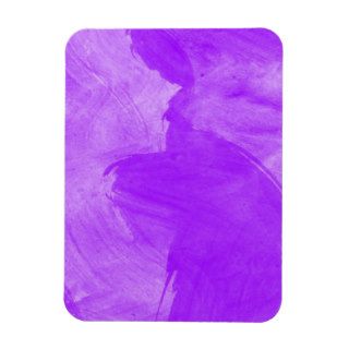 Watercolor Purple Brush Strokes Rectangle Magnet