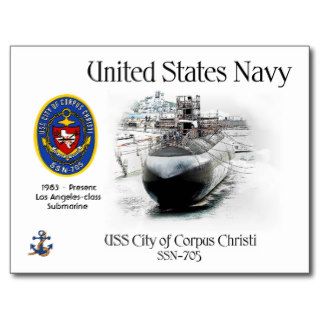 USS City of Corpus Christi SSN 705 Submarine Postcard