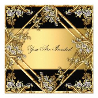 Gold and Black Any Party Invitation