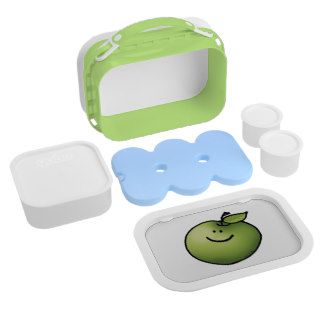 smiley green apple lunchboxes