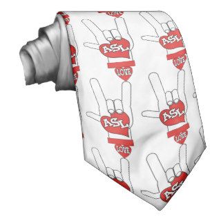 ASL   TALK TO THE HANDS   AMERICAN SIGN LANGUAGE CUSTOM TIE