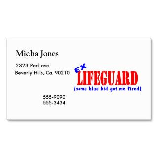 Blue Kid Got Me Fired Ex Lifeguard Business Card