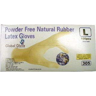 Global Glove 305 Latex Lightly Glove, Disposable, Powdered, Large (Case of 1000)