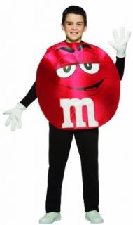 Rasta Imposta M&M's Poncho, Red, Teen 13 16 Adult Sized Costumes Clothing
