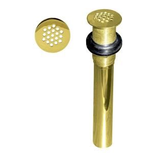 Grid Strainer Lavatory Drain without Overflow Holes in Polished Brass BFNLD5PB