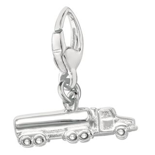 Sterling Silver Oil Tanker Charm Silver Charms