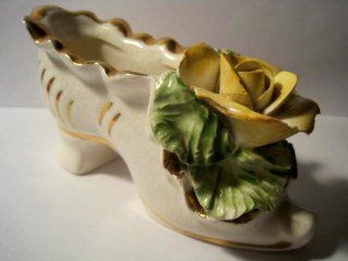 Antique Porcelain Decorated Shoe Figurine, 5 Inches   Collectible Figurines
