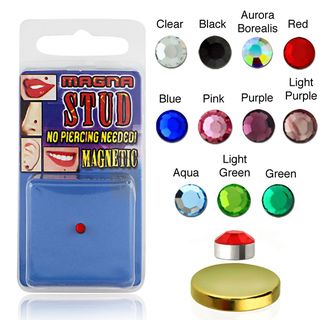 Magna Stud Colored Glass Magnetic Illusion Non piercing Stud More Body Jewelry