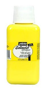Pebeo Setacolor Opaque Fabric Paint 250 Milliliter Bottle, Lemon