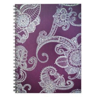 Purple mehndi day spiral notebook