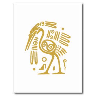 Mexican Aztec Bird Post Card