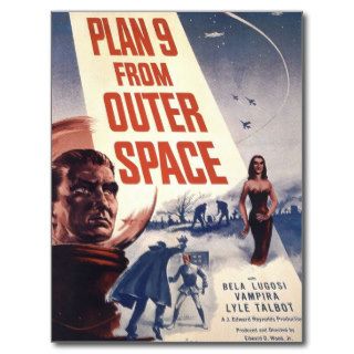 Plan 9 Outer Space Movie Poster Post Cards