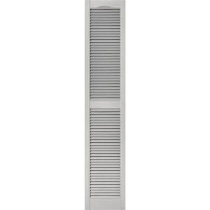 Builders Edge 15 in. x 75 in. Louvered Shutters Pair #030 Paintable 010140075030