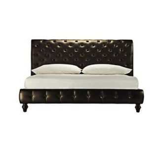 Home Decorators Collection King size Bed Tufted in Beneto Brown 1199700820