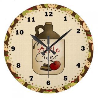 Apple Cider Country kitchen clock