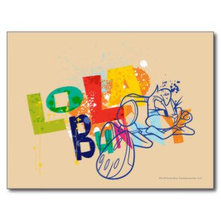 Lola Bunny Name & Outline Post Card