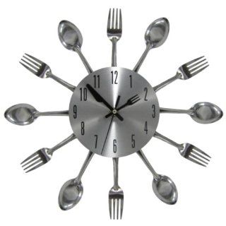 Kitchen Cutlery Silverware Utensil Wall Clock   Knife And Fork Wall Clock