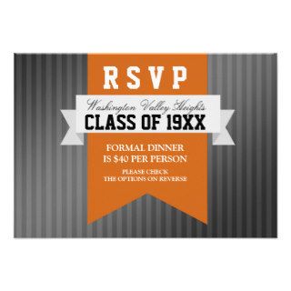 Formal Modern Class Reunion RSVP Personalized Invites