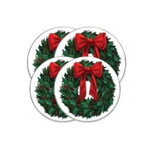 Range Kleen Christmas Wreath Hallmark Round Burner Kovers 5053HMK