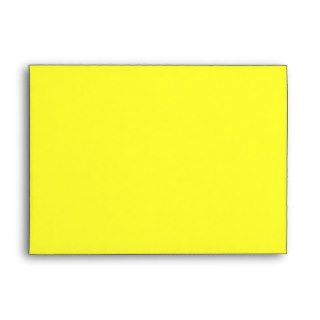 Bright Lemon Neon Yellow 5x7 Blank Envelopes