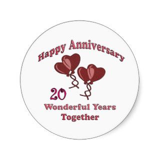 20th. Anniversary Stickers