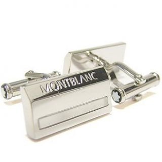 Mont Blanc Sterling Silver with Quartz Crystal Inlay Cufflinks Clothing