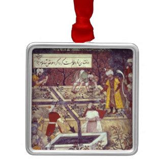 Emperor Babur and his architect plan Christmas Tree Ornaments