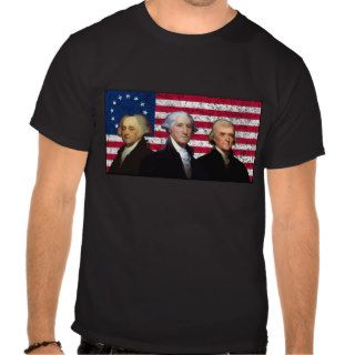 Three Presidents and The American Flag T Shirt