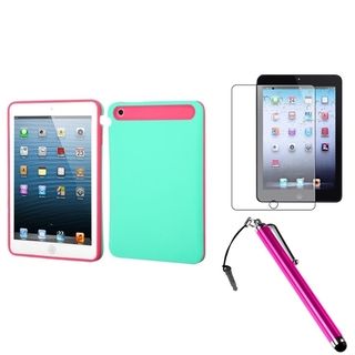 BasAcc Teal/ Pink Case/ Stylus/ Screen Protector for Apple iPad Mini BasAcc iPad Accessories