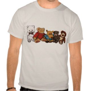 Row Of Stuffed Animals Oil Pastel Painting T Shirt