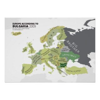 Europe According to Bulgaria Print