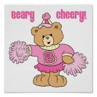 Beary Cheery Cheerleading Bear Posters