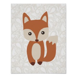 Cute Baby Fox Poster