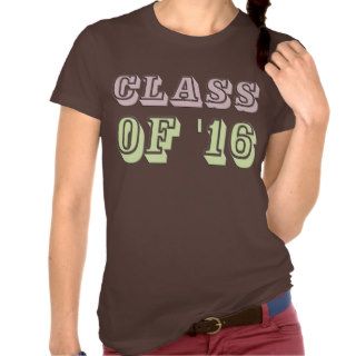 Pink and Green Class of 2016 Shirts