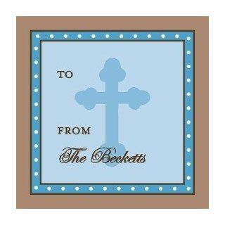 Gift Tags   Blue Cross Photo Baptism Invitations Custom Gift Tag Stickers Health & Personal Care