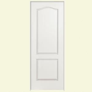 Masonite Smooth 2 Panel Arch Top Hollow Core Primed Composite Prehung Interior Door 18474