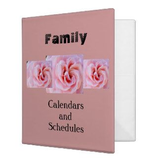 custom Family Calendars & Schedules binder planner