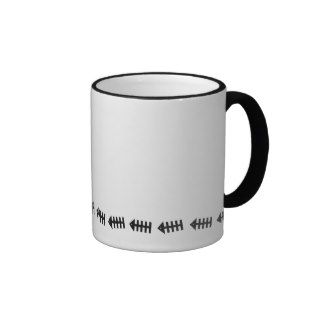 Black and White Fishbone Pattern Coffee Mug