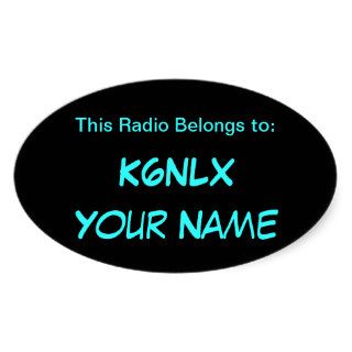 Oval Call Sign Radio Stickers