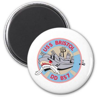 DD 857 A USS BRISTOL Destroyer Ship Military Patch Magnet