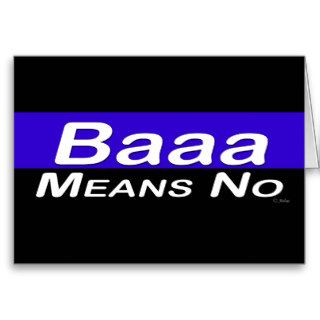 Baaa Means No Card