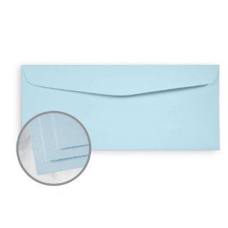 Beckett Cambric Azure Envelopes   No. 10 Commercial (4 1/8 x 9 1/2) 24 lb Writing Linen 30% Recycled Watermarked 2500 per Carton  Business Envelopes 
