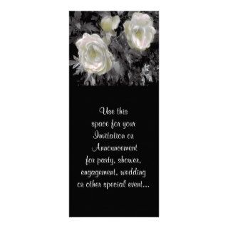White Flowers   Invitation/Announcement Card