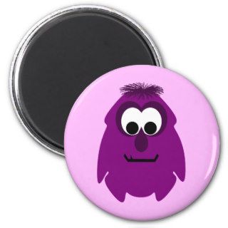 Silly Little Dark Pink Monster Magnet