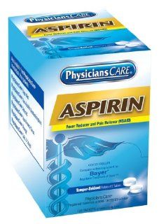 PhysiciansCare Aspirin (Compare to Bayer), 125 Doses of Two Tablets, 325 mg (3000 Total)  Classroom First Aid Kits 